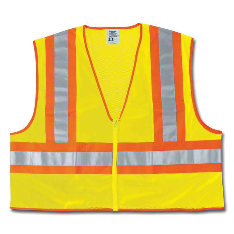 MCR Safety Luminator Class II Safety Vests, 2X Large, Lime MPN:WCCL2LX2