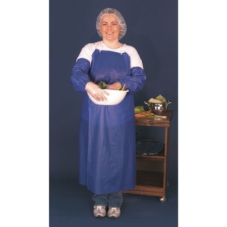 (6DZ/Case) 6 Mil Blue Vinyl Apron Raw Edge 35 X MPN:O63R4