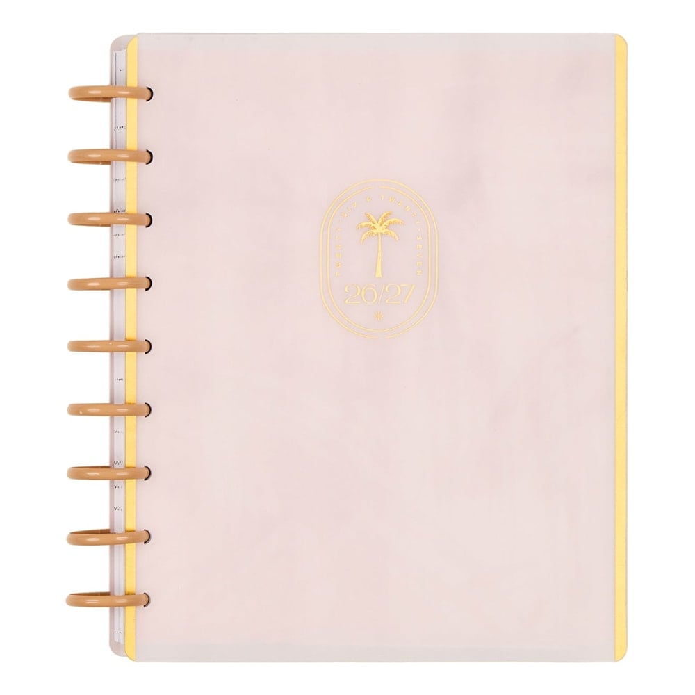 Happy Planner Monthly/Weekly Classic Disc-Bound Academic Planner, 7in x 9-1/4in, Dreamy Palms Ivory, July 2026 to June 2027, Total Quantity 1 MPN:PPCD12-664