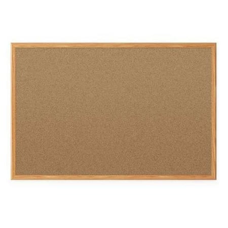 Bulletin Board, 36 in. H, 48 in. W, Oak MPN:85367