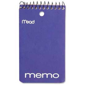 Mead® Wirebound Memo Pad Assorted Cover Colors Medium/College Rule 60 White 3 x 5 Sheets 45354
