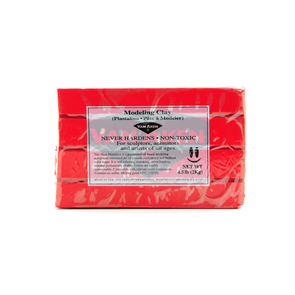 Van Aken Plastalina Modeling Clay, 4 1/2 Lb, Red MPN:10503