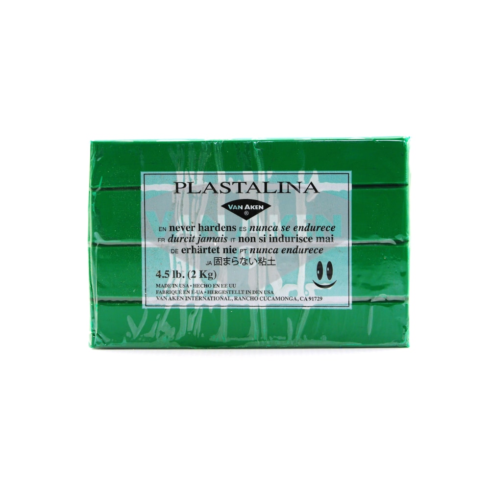 Van Aken Plastalina Modeling Clay, 4 1/2 Lb, Green MPN:10508