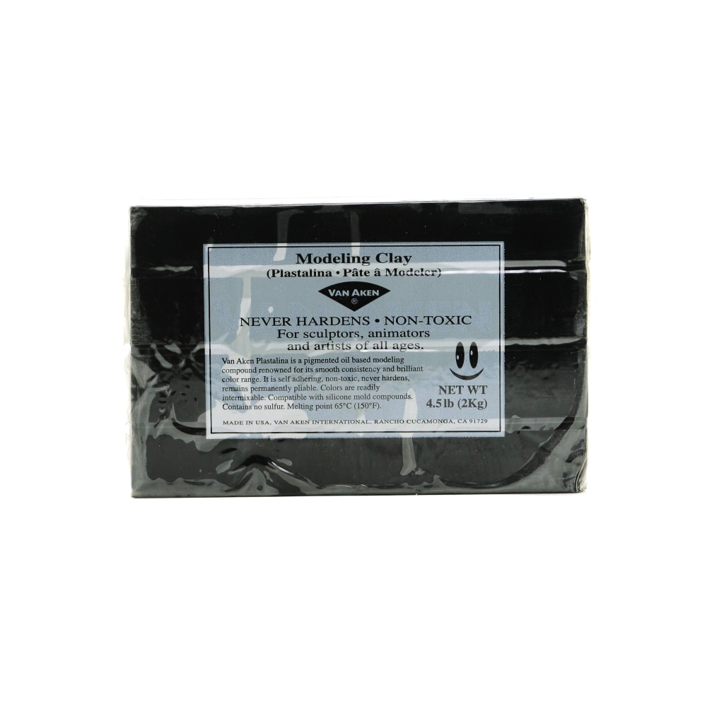 Van Aken Plastalina Modeling Clay, 4 1/2 Lb, Black MPN:10511