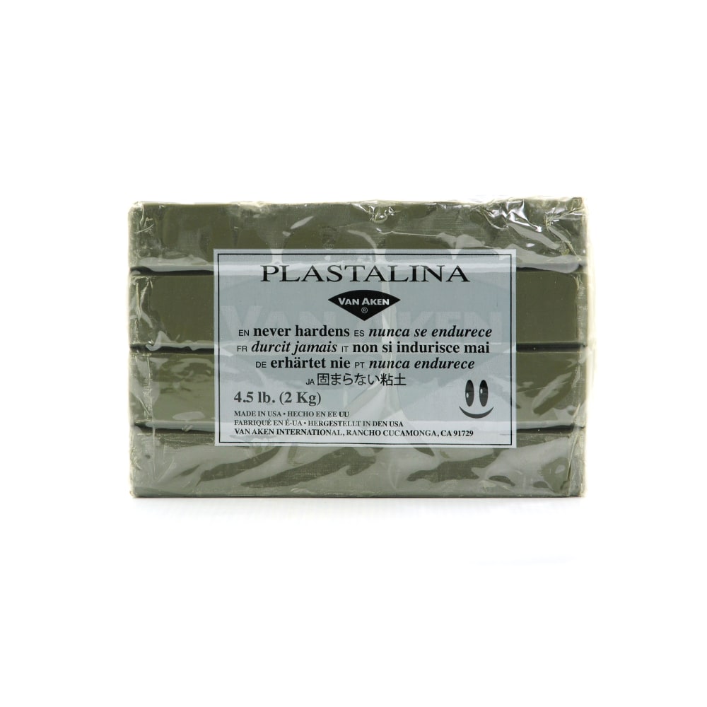 Van Aken Plastalina Modeling Clay, 4 1/2 Lb, Gray MPN:10512