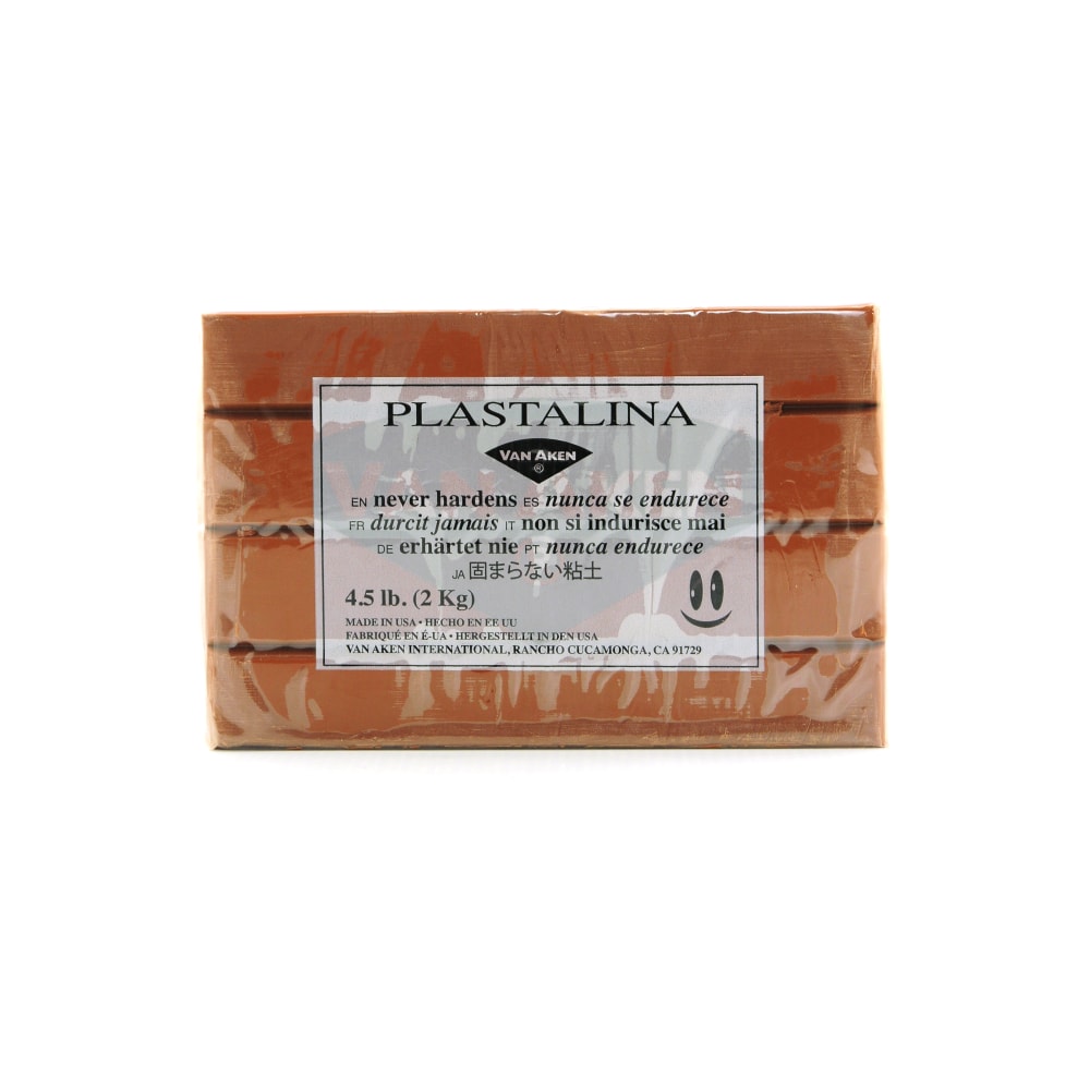 Van Aken Plastalina Modeling Clay, 4 1/2 Lb, Brown MPN:10517