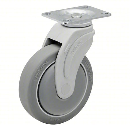 Plate Caster, Swivel, Nylon, 7 11/16