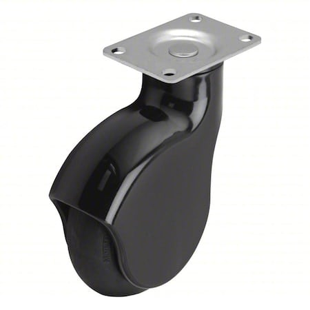 Plate Caster, Swivel, Nylon, 5 5/8