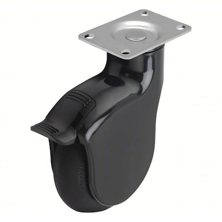 Plate Caster, Swivel, Nylon, 5 5/8