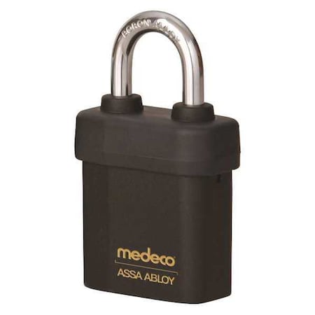 Padlock, Keyed Different, Partially Hidden Shackle, Square Brass Body, Boron Shackle, 5/16 in W MPN:5451500-T-26-DL-S