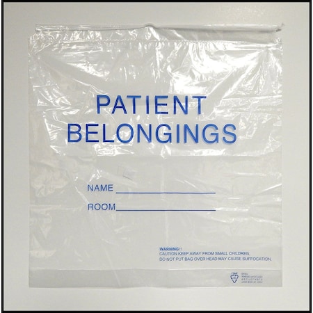 Patient Belonging Bag, 20x20x3
