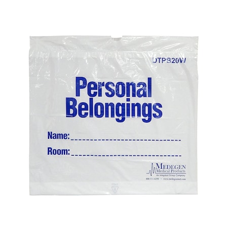 Patient Belngng Bag, 20x18x3, Wht/Bl, PK250 MPN:DTPB20W