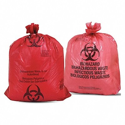 Biohazard Bag 25x35 1.35mL Red PK200 MPN:2635