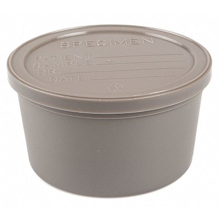 Specimen Container w/Lid, 8 oz., Gry, PK250 MPN:02726A