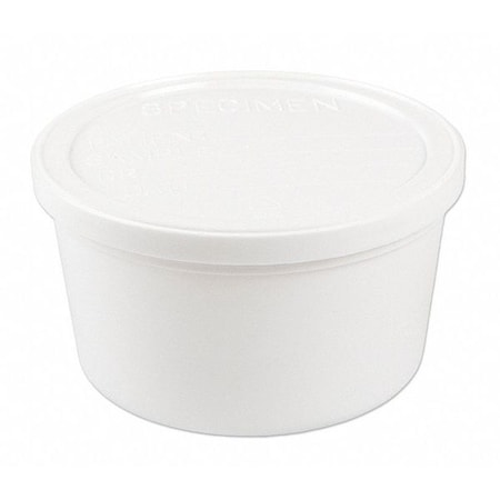 Specimen Container w/Lid, 8 oz., Wht, PK250 MPN:02730A