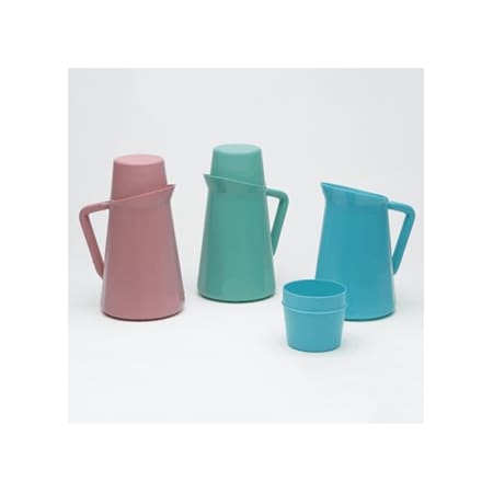 Pitcher w/Cup Covr, 1 qt., Dusty Rose, PK12 MPN:16110