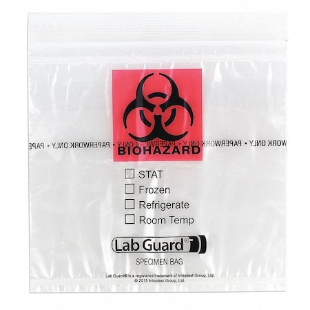 Transfer Bag, 6in L, 6 in W, CLR, PK1000 MPN:49-91