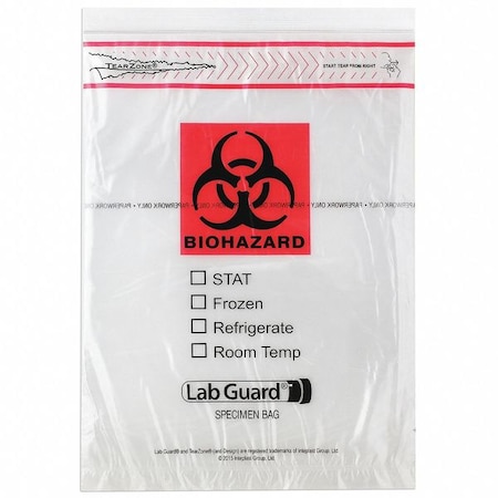 Transfer Bag, 12 in L, 9in W, CLR, PK1000 MPN:49-99