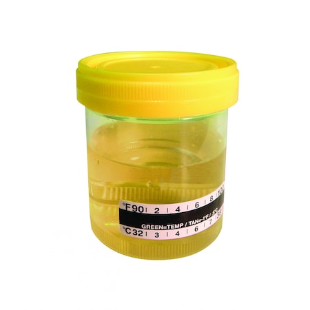 Tmprtr Strp Spcmnt Cntnr, 90mI, Yllw, PK400 MPN:4944