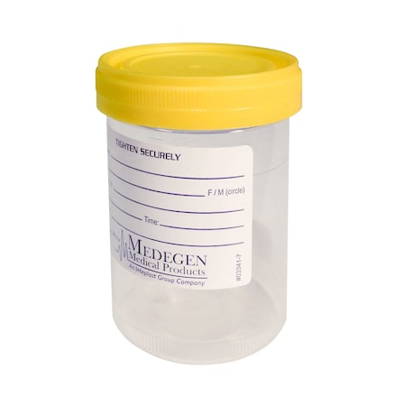 Specimen Container, 120mL, Yellow, PK300 MPN:4946