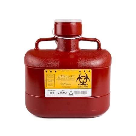 Sharps Container, 6.2 qt., Bottle, Red, PK12 MPN:182