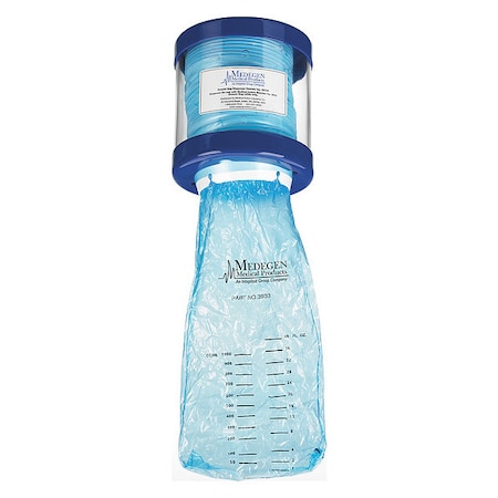 Emesis Bag Dispenser, Blue/Clear MPN:3933D