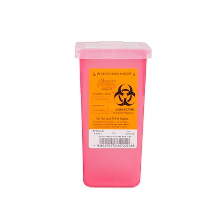 Sharps Cntainer, 1 qt., Trnslucnt Red, PK72 MPN:8702T