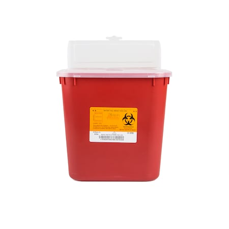 Sharps Container, 2 gal., Red, PK24 MPN:8704
