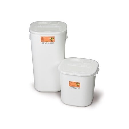 Chemotherapy Container, 8 gal., Wht, PK10 MPN:9751