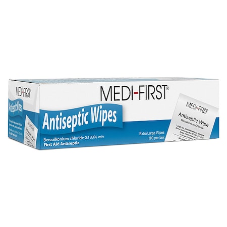 Antiseptic Wipes, 16-7/8 In., PK100 MPN:21433