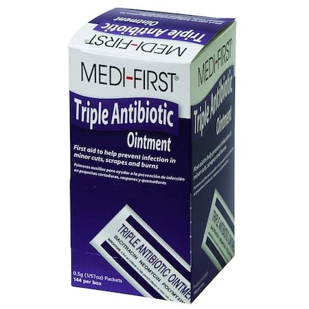 Triple Antibiotic Ointment, Topical, .5 gram Individually Wrapped Packets, PK144 MPN:22335