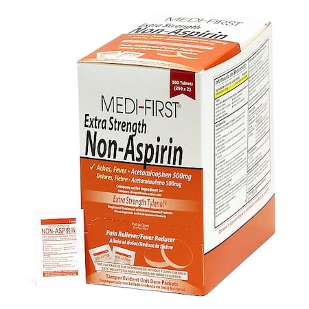 Extra Strength Non-Aspirin, 500mg, PK500 (250 pks of 2) MPN:80413