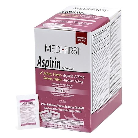Aspirin Pain/Fever Reducer, 325mg, PK500 MPN:80513