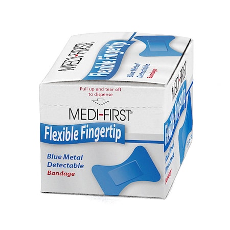Blue Metal Detectable Fingertip Bandages 50/Bx MPN:66050
