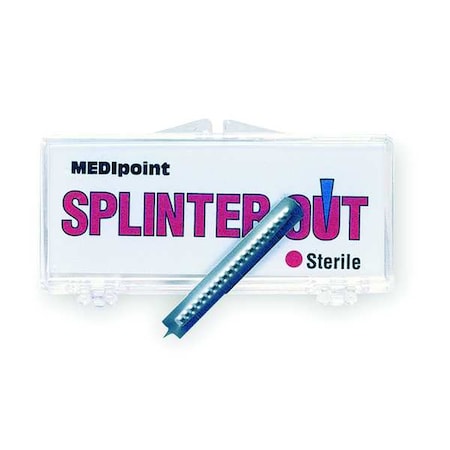 Splinter Remover Refill, Steel, Sterile, Plastic Case, Surgically Sharp, Easy to Grip, PK10 MPN:76512