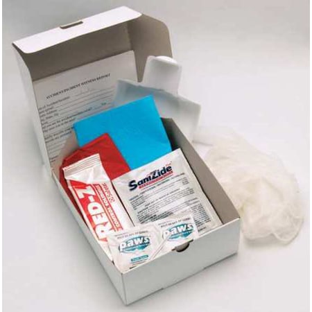 Biohazard Spill Kit, 33 oz Volume Absorbed per Kit, 13/50 gal Capacity, Box, White MPN:48306