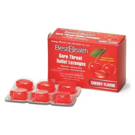 Sore Throat Lozenges, Cherry/Menthol MPN:17818