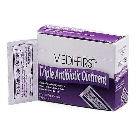 Topical Ointment, Triple Antibiotic Ointment, Wrapped Packets, .02 oz., PK25 MPN:22373