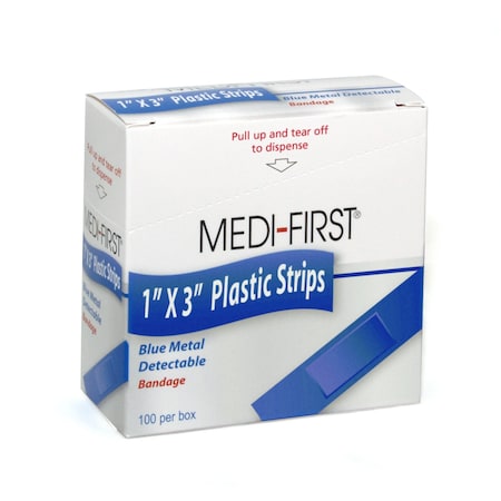 Metal Detectable Bandages, Blue, PK100 MPN:67133