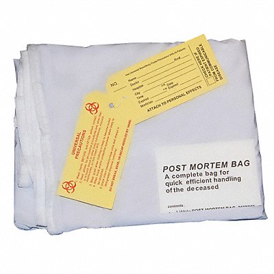 Body Bag White Standard w/Envlp Zip PK10 MPN:MS-BOD100