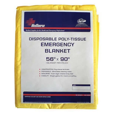 Emergency Blanket, Yellow, 90