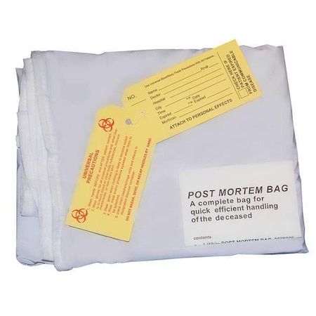 Body Bag, White, Standard w/Envlp Zip, PK10 MPN:MS-BOD100