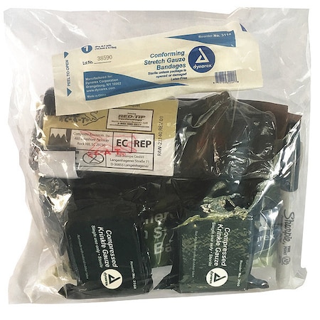 Bleeding Control Kit, Plastic Bag, 9 Components, 1 People Served MPN:MS-CFA-STB 1