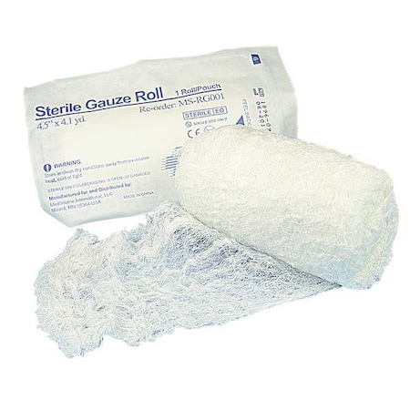 Bulk Roll Gauze, White, 4 1/8yd L, PK100 MPN:MS-RG001