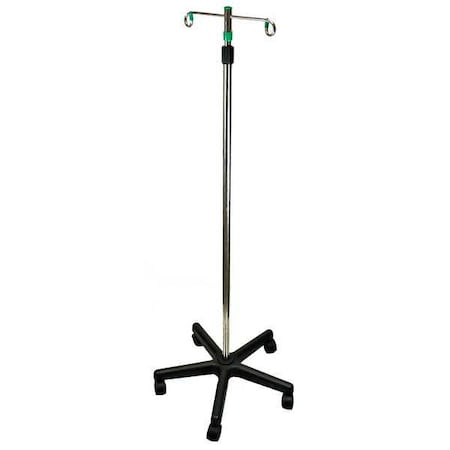 IV Pole, Aluminum, 1 in W, Silver, (2) Hooks MPN:MS-47110