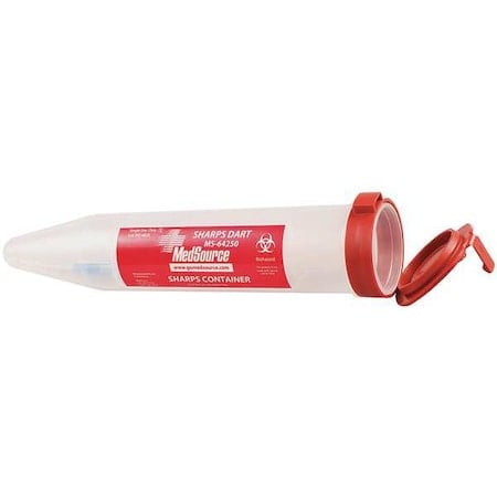 Sharps Container, Clear, Red, 3/8 gal, PK24 MPN:MS-64250