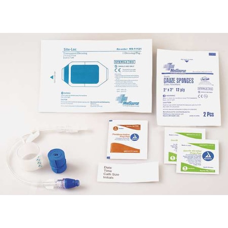 IV Start Kit, 7 1/2 in L, 6 in W, Clear, White MPN:MS-80047