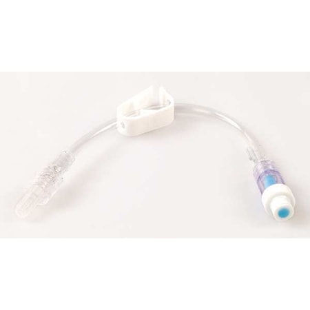 IV Extension Set, PVC, 7 in L, 1/2 in W, Clear, White MPN:MS-83091