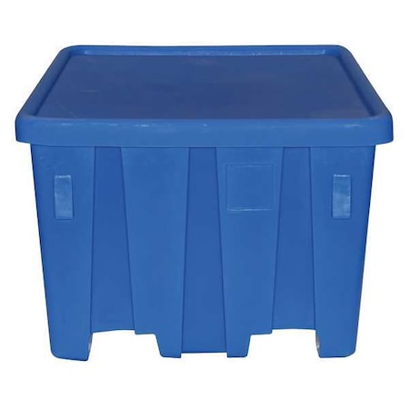 Bulk Container 27.5 cu ft Volume Cap., 45 in L, 45 in W, 33 in H, Plastic, Blue MPN:P291-ROY