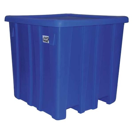Bulk Container 35 cu ft Volume Cap., 45 in L, 45 in W, 44 1/4 in H, Plastic, Blue MPN:P333-ROY
